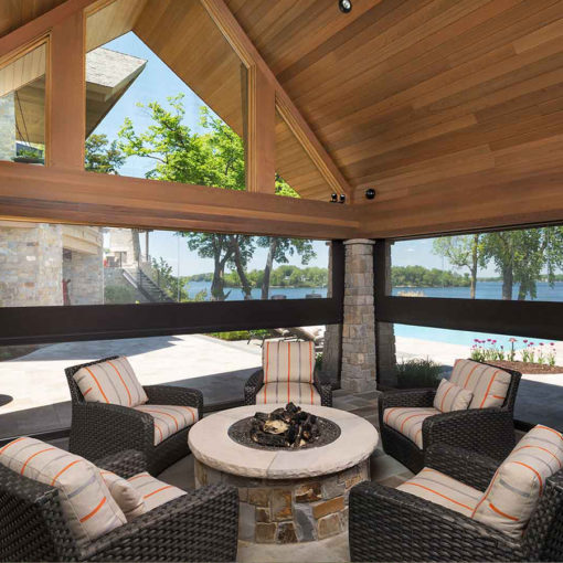 Michigan motorized clear vinyl for outdoor spaces